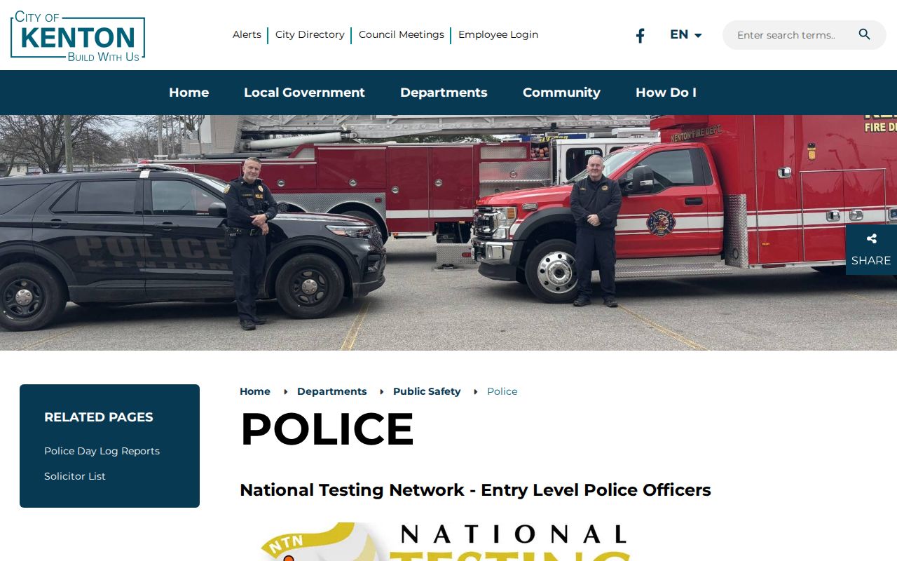 Kenton Police source page for Hardin County arrest-record requests